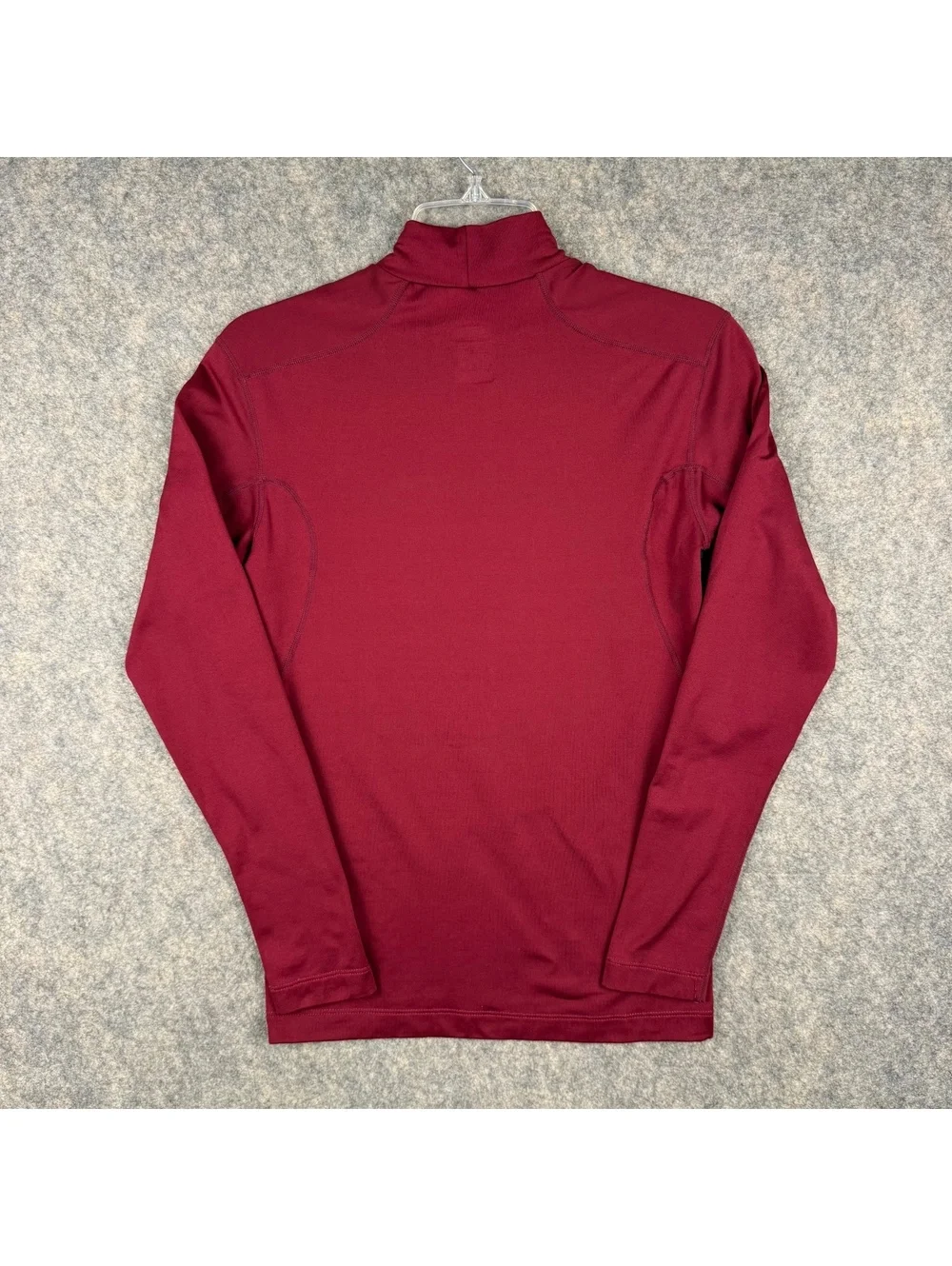 Nike Pro Compression Long Sleeve Mock Neck Shirt Burgundy Gray Men Small 202
